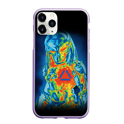 Чехол iPhone 11 Pro матовый Predator Vision, цвет: 3D-светло-сиреневый