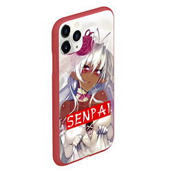Чехол iPhone 11 Pro матовый Senpai: White Girl, цвет: 3D-красный — фото 2