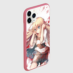 Чехол iPhone 11 Pro матовый Ангел кровопролития, цвет: 3D-малиновый — фото 2