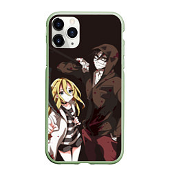 Чехол iPhone 11 Pro матовый Angels of Death, цвет: 3D-салатовый