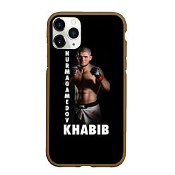 Чехол iPhone 11 Pro матовый Хабиб: Дагестанский борец, цвет: 3D-коричневый