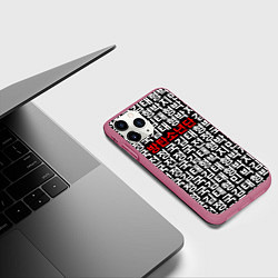 Чехол iPhone 11 Pro матовый BTS Hieroglyphs, цвет: 3D-малиновый — фото 2