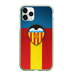 Чехол iPhone 11 Pro матовый Valencia C.F., цвет: 3D-салатовый