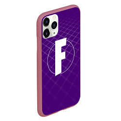 Чехол iPhone 11 Pro матовый F – Fortnite, цвет: 3D-малиновый — фото 2