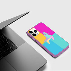 Чехол iPhone 11 Pro матовый Fortnite Llama, цвет: 3D-фиолетовый — фото 2