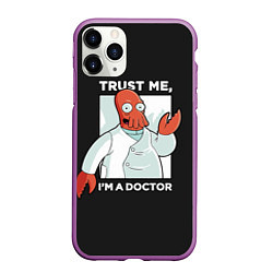 Чехол iPhone 11 Pro матовый Zoidberg: Trust Me, цвет: 3D-фиолетовый