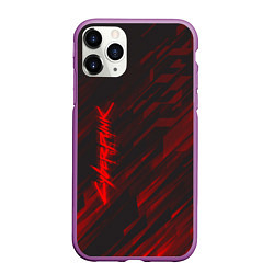 Чехол iPhone 11 Pro матовый Cyberpunk 2077: Red Breaks, цвет: 3D-фиолетовый