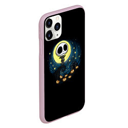 Чехол iPhone 11 Pro матовый The Nightmare Before Christmas, цвет: 3D-розовый — фото 2