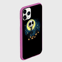 Чехол iPhone 11 Pro матовый The Nightmare Before Christmas, цвет: 3D-фиолетовый — фото 2
