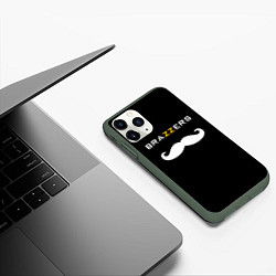 Чехол iPhone 11 Pro матовый BRAZZERS, цвет: 3D-темно-зеленый — фото 2