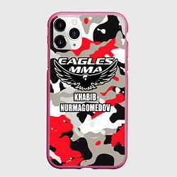 Чехол iPhone 11 Pro матовый Khabib Nurmagomedov: Red Camo, цвет: 3D-малиновый