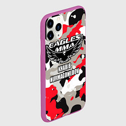 Чехол iPhone 11 Pro матовый Khabib Nurmagomedov: Red Camo, цвет: 3D-фиолетовый — фото 2