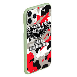 Чехол iPhone 11 Pro матовый Khabib Nurmagomedov: Red Camo, цвет: 3D-салатовый — фото 2