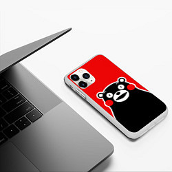 Чехол iPhone 11 Pro матовый Kumamon Smile, цвет: 3D-белый — фото 2