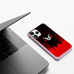 Чехол iPhone 11 Pro матовый Kumamon: Hell Flame, цвет: 3D-розовый — фото 2