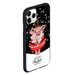 Чехол iPhone 11 Pro матовый Merry Christmas 2019, цвет: 3D-черный — фото 2