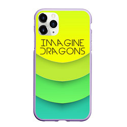 Чехол iPhone 11 Pro матовый Imagine Dragons: Lime Colour, цвет: 3D-светло-сиреневый