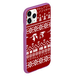 Чехол iPhone 11 Pro матовый Winter TES, цвет: 3D-фиолетовый — фото 2