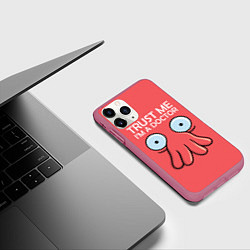 Чехол iPhone 11 Pro матовый Trust Me I'm a Doctor, цвет: 3D-малиновый — фото 2