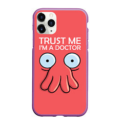 Чехол iPhone 11 Pro матовый Trust Me I'm a Doctor, цвет: 3D-фиолетовый