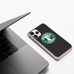 Чехол iPhone 11 Pro матовый 100 cups of coffee, цвет: 3D-розовый — фото 2