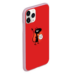 Чехол iPhone 11 Pro матовый Disenchantment: I'm not a Cat, цвет: 3D-розовый — фото 2