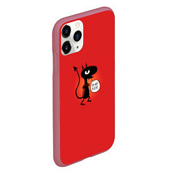 Чехол iPhone 11 Pro матовый Disenchantment: I'm not a Cat, цвет: 3D-малиновый — фото 2