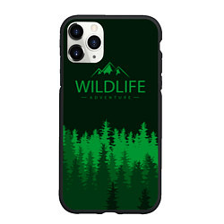 Чехол iPhone 11 Pro матовый Wildlife Adventure, цвет: 3D-черный