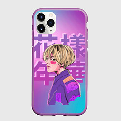 Чехол iPhone 11 Pro матовый Taehyung BTS, цвет: 3D-фиолетовый