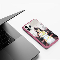 Чехол iPhone 11 Pro матовый Overlord Albedo, цвет: 3D-малиновый — фото 2
