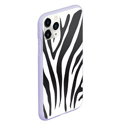 Чехол iPhone 11 Pro матовый Африканская зебра, цвет: 3D-светло-сиреневый — фото 2