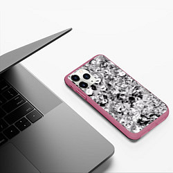 Чехол iPhone 11 Pro матовый Manga Ahegao, цвет: 3D-малиновый — фото 2