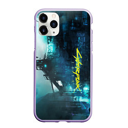 Чехол iPhone 11 Pro матовый Cyberpunk 2077: Techno, цвет: 3D-светло-сиреневый