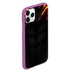 Чехол iPhone 11 Pro матовый Cyberpunk 2077: Android, цвет: 3D-фиолетовый — фото 2