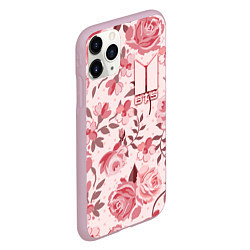 Чехол iPhone 11 Pro матовый BTS: Pink Roses, цвет: 3D-розовый — фото 2