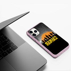 Чехол iPhone 11 Pro матовый RDR 2: Grey Style, цвет: 3D-розовый — фото 2