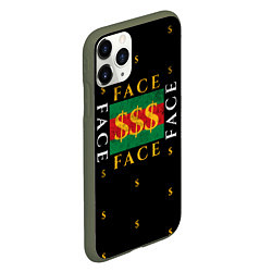 Чехол iPhone 11 Pro матовый FACE GG Style, цвет: 3D-темно-зеленый — фото 2