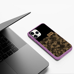 Чехол iPhone 11 Pro матовый USYK Camo, цвет: 3D-фиолетовый — фото 2