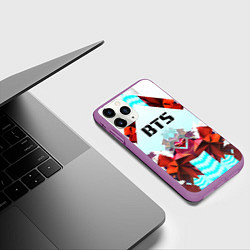 Чехол iPhone 11 Pro матовый BTS Love, цвет: 3D-фиолетовый — фото 2