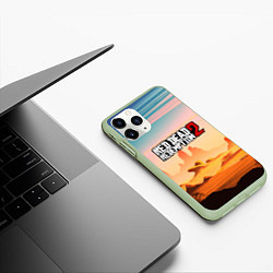 Чехол iPhone 11 Pro матовый RDR 2: Wild West, цвет: 3D-салатовый — фото 2