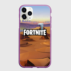Чехол iPhone 11 Pro матовый Fortnite: Dust View, цвет: 3D-фиолетовый