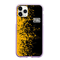 Чехол iPhone 11 Pro матовый PUBG: Yellow vs Black, цвет: 3D-сиреневый