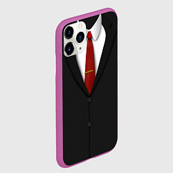 Чехол iPhone 11 Pro матовый Агент 47, цвет: 3D-фиолетовый — фото 2