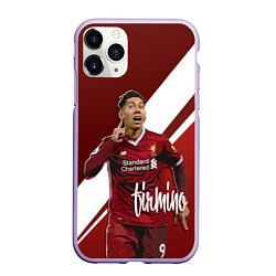 Чехол iPhone 11 Pro матовый Roberto Firmino, цвет: 3D-светло-сиреневый