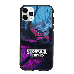 Чехол iPhone 11 Pro матовый Stranger Things: Wild Wood, цвет: 3D-черный