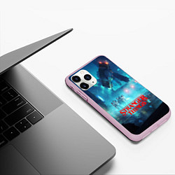 Чехол iPhone 11 Pro матовый Stranger Things: Space Light, цвет: 3D-розовый — фото 2