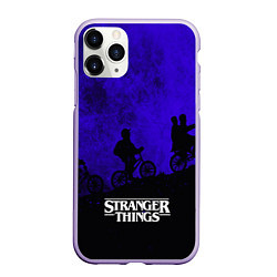 Чехол iPhone 11 Pro матовый Stranger Things: Moon Biker, цвет: 3D-светло-сиреневый