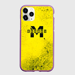 Чехол iPhone 11 Pro матовый Metro Exodus: Yellow Grunge, цвет: 3D-фиолетовый