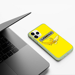 Чехол iPhone 11 Pro матовый Brazzers: Yellow Banana, цвет: 3D-салатовый — фото 2