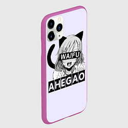 Чехол iPhone 11 Pro матовый Ahegao Waifu, цвет: 3D-фиолетовый — фото 2